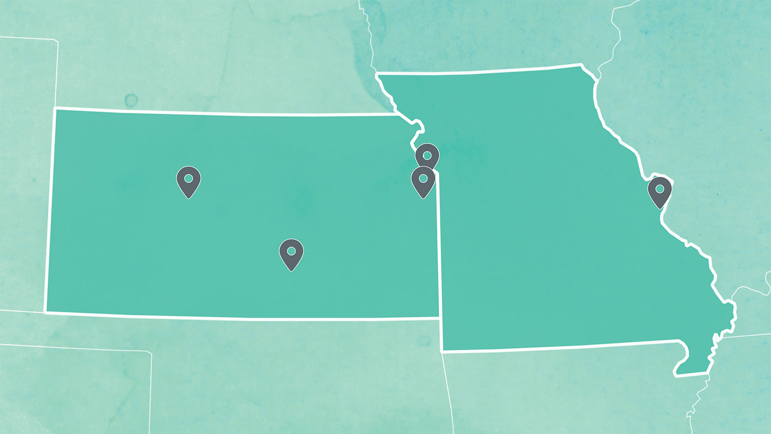 Static map of all Camber Mental Health locations with location markers