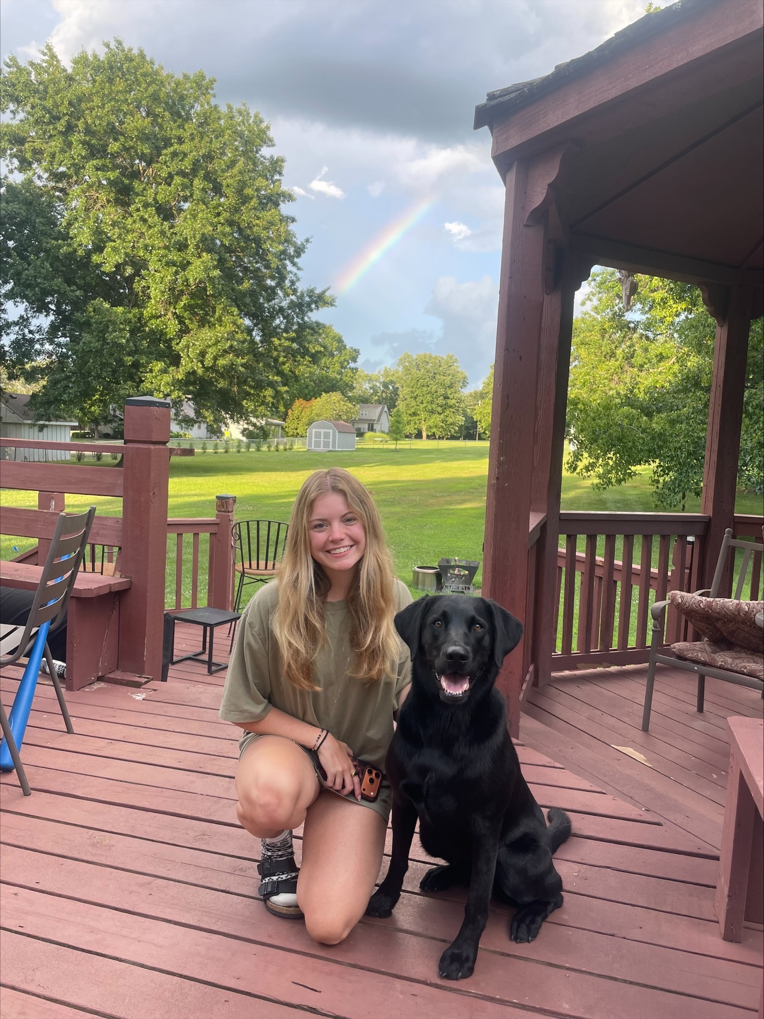 Kara, Therapist and her dog, Lucia 